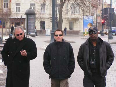 Trio X in the center of Vilnius